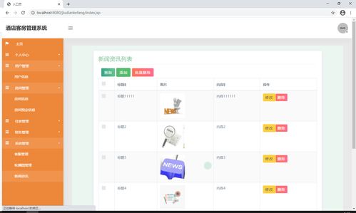 ssm酒店客房管理系統 jsp